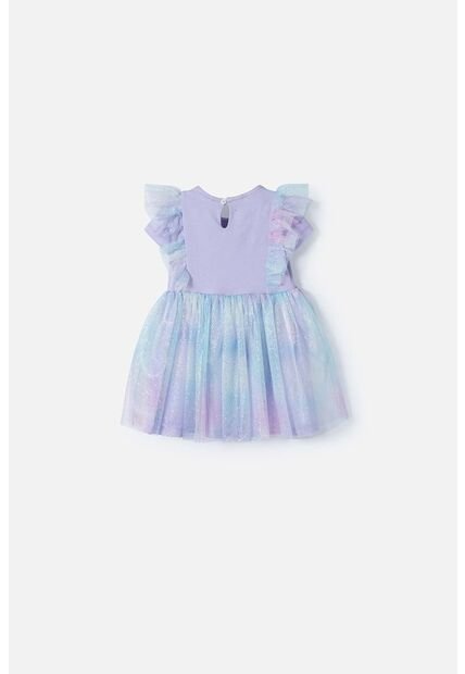 Vestido De Littlemic Manga Corta Lavanda Para Bebé Niña 12-18