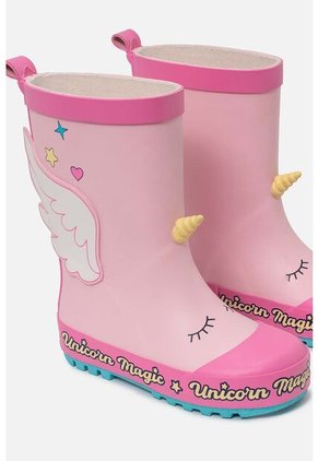 Botas De Lluvia LittleMic Rosadas Para Niña 25