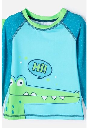 Conjunto De Baño De LittleMic Manga Larga Verde Para Niño 2T A 5T 4T