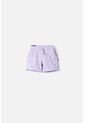 Short De Littlemic Con Cordón Lavanda Para Niña 2T A 5T 4T de LittleMic