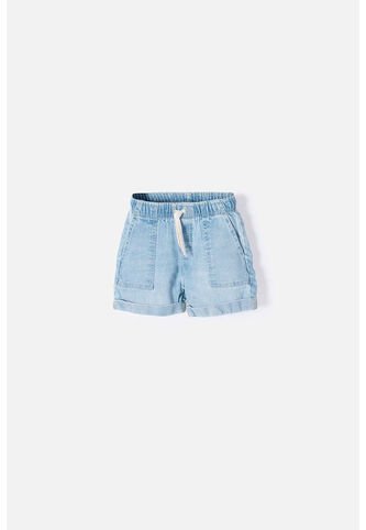 Short De Littlemic Con Cordón Azul Para Niña 2T A 5T 2T LittleMic