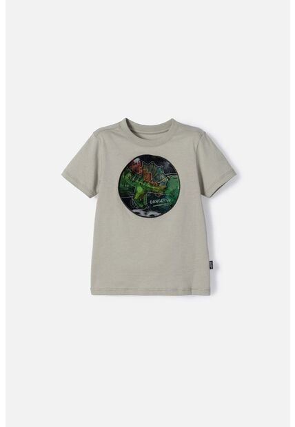 Camiseta De Littlemic Manga Corta Verde Para Niño 2T A 5T 5T