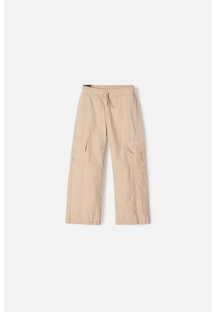 Jogger De Littlemic Con Cordón Caqui Para Niña 2T A 5T 4T