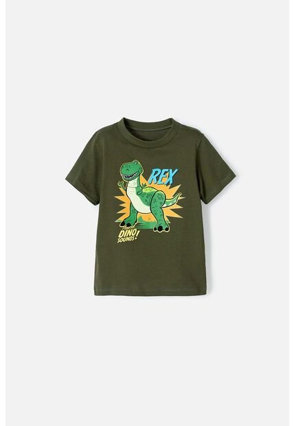 Camiseta De LittleMic Manga Corta Verde Para Niño 2T A 5T 2T