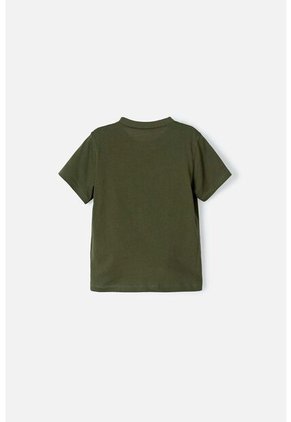 Camiseta De LittleMic Manga Corta Verde Para Niño 2T A 5T 2T