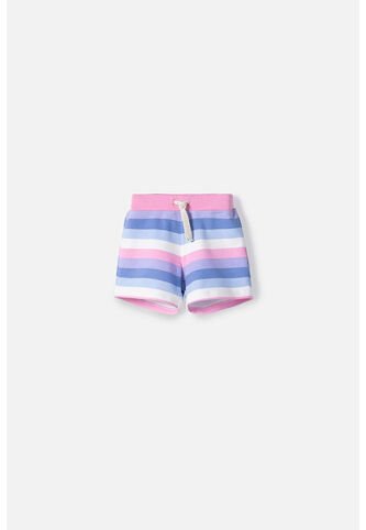 Short LittleMic Multicolor Con Cordón Ajustable En Cintura Para Niña 2T A 5T 3T LittleMic