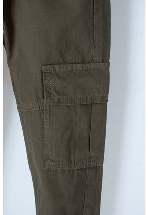 Jogger De LittleMic Con Cordón Verde Militar Para Niño 2T A 5T 2T