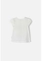 Camiseta De LittleMic Manga Corta Marfil Para Niña 2T A 5T 5T de LittleMic