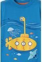 Camiseta Littlemic Azul Cuello Redondo Para Niño 2T A 5T 4T de LittleMic