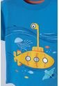 Camiseta Littlemic Azul Cuello Redondo Para Niño 2T A 5T 4T de LittleMic