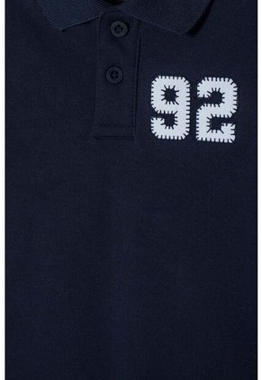 Camiseta Tipo Polo De Mic Azul Para Niño 2T A 5T 5T