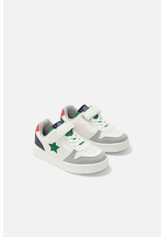 Tenis De LittleMic Blancos Y Grises Para Niño 28 LittleMic