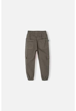 Jogger De LittleMic Con Cordón Verde Militar Para Niño 2T A 5T 4T