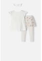 Conjunto De Littlemic Con Falda En Tull Marfil Para Niña 2T A 5T 4T de LittleMic