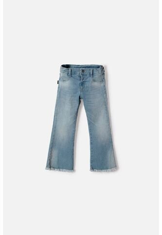 Jean De Littlemic Con Bota Amplia Para Niña 2T A 5T 5T LittleMic