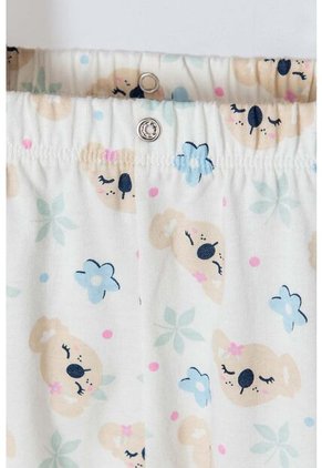 Pijama De LittleMic Marfil Y Rosada De Pantalón Largo Para Bebé Niña 3-6