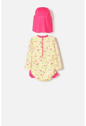 Vestido De Baño De Littlemic Con Gorro Multicolor Para Bebé Niña 12-18