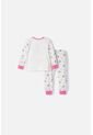 Pijama De LittleMic Marfil Y Rosada De Pantalón Largo Para Bebé Niña 12-18 de LittleMic