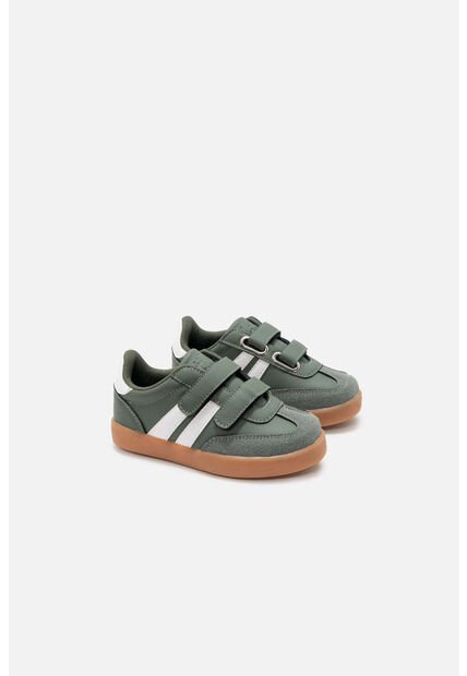 Tenis De Littlemic Verde Y Blanco Para Niño 25