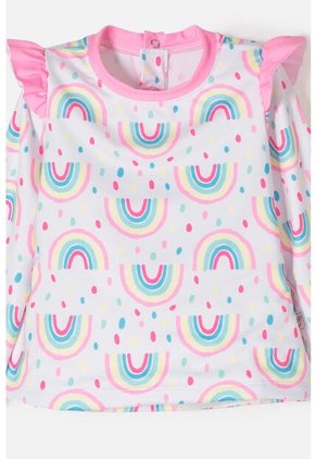 Conjunto De Baño Littlemic Blanco Y Rosa Para Bebé Niña 6-9