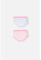 Pack X2 Panties LittleMic Blanco Y Rosado Para Niña De 2T A 5T 3T de LittleMic