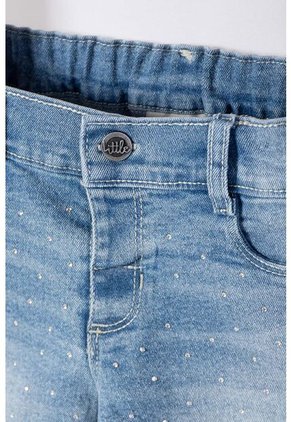 Short De Littlemic Con Bolsillos Azul Para Niña 2T A 5T 4T