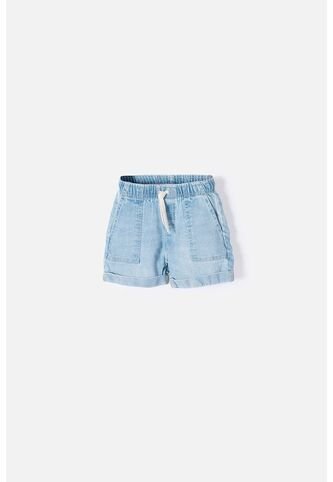 Short De Littlemic Con Cordón Azul Para Niña 2T A 5T 3T LittleMic