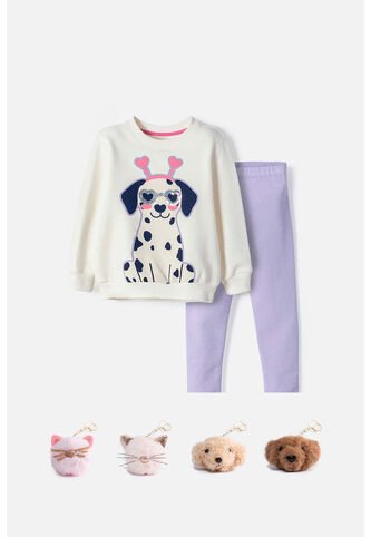 Conjunto De Littlemic Con Buzo Multicolor Para Niña 2T A 6T 2T LittleMic