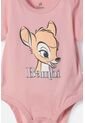 Body De Bambi Manga Corta Rosado Para Bebé Niña 6-9 de LittleMic