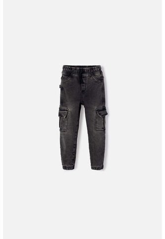 Jogger De Littlemic Con Bolsillos Negro Para Niño 2T A 5T 2T LittleMic