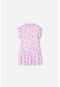 Vestido De Littlemic Manga Corta Rosado Para Niña 2T A 5T 2T de LittleMic