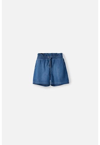 Short De Littlemic Con Cordón Azul Para Niña 2T A 5T 5T LittleMic