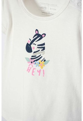 Conjunto De LittleMic X3 Piezas Marfil Y Rosado Para Bebé Niña 6-9