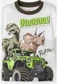 Pijama De LittleMic Manga Corta Marfil Y Verde Para Niño 2T A 5T 2T de LittleMic