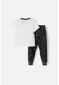 Pijama De LittleMic Manga Corta Marfil Y Verde Para Niño 2T A 5T 2T de LittleMic