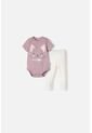 Conjunto De LittleMic Con Body Lila Para Bebé Niña 3-6 de LittleMic