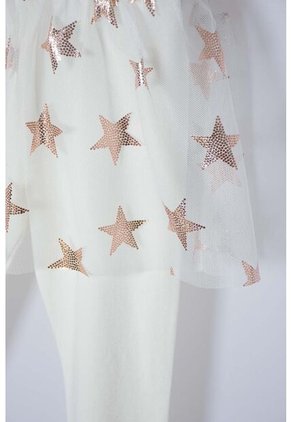 Conjunto De Littlemic Con Falda En Tull Marfil Para Niña 2T A 5T 5T