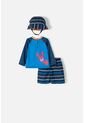 Conjunto De Baño LittleMic Multicolor Con Gorro Para Bebé Niño 3-6 de LittleMic
