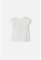 Camiseta De LittleMic Manga Corta Marfil Para Niña 2T A 5T 3T de LittleMic