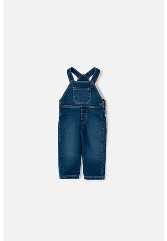 Overall De Littlemic Denim Azul Para Bebé Unisex 12-18 LittleMic