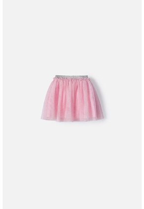 Falda De Littlemic Corta Rosada Para Niña 2T A 5T 5T