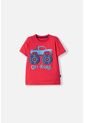 Camiseta LittleMic Roja Estampada En Frente Para Niño 2T A 5T 3T de LittleMic