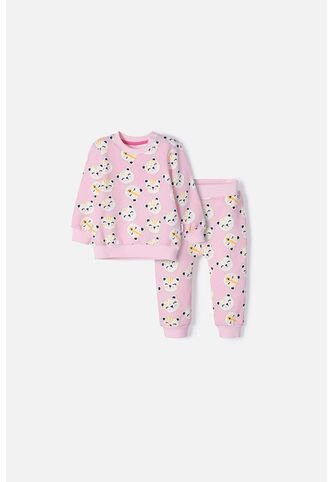 Conjunto De LittleMic Rosado De Pantalón Largo Para Bebe Niña 3-6 LittleMic