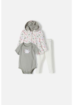 Conjunto LittleMic Multicolor Con Leggins Y Chaqueta Para Bebé Niña 9-12