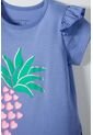 Camiseta LittleMic Azul Con Bolero En Manga Para Niña 2T A 5T 4T de LittleMic