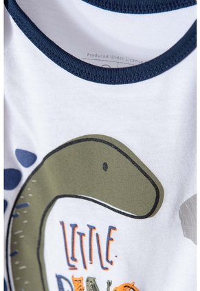 Conjunto LitttleMic Con Pantalón Blanco Y Gris Para Bebé Niño 12-18