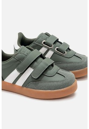 Tenis De Littlemic Verde Y Blanco Para Niño 24