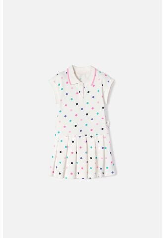 Vestido LittleMic Marfil Corto Para Niña 2T A 5T 4T LittleMic