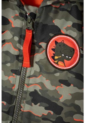 Chaqueta De LittleMic Con Cierre Y Chompa Verde Militar Para Bebé Niño 3-6