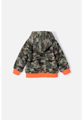 Chaqueta De LittleMic Con Cierre Y Chompa Verde Militar Para Bebé Niño 3-6